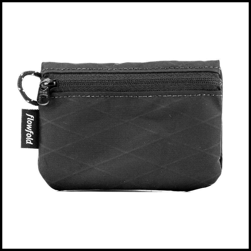 Mini Zip Pouch for Coins Cards ID Recycled Water Repellent Travel
